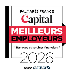 Crédit Mutuel, Palmarès France Capital meilleurs employeurs « Banque et services financiers » 2025 avec Statista.