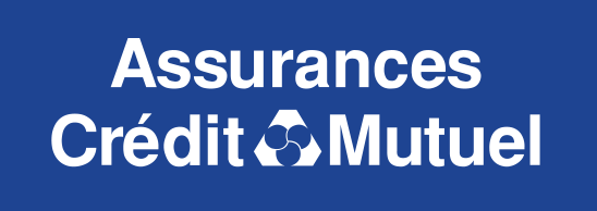 Assurances du Crédit Mutuel - logo blanc sur fond bleu